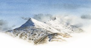 Cruachan mountain, in Scotland illustrated by Colin Woolf