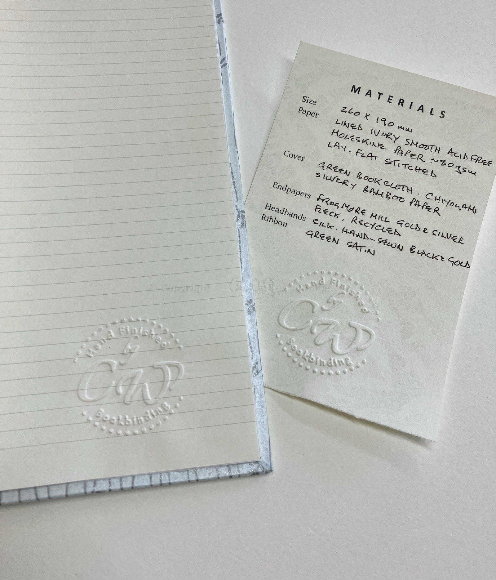 'Silver Bamboo' Journal / Notebook - lined pages - Image 6