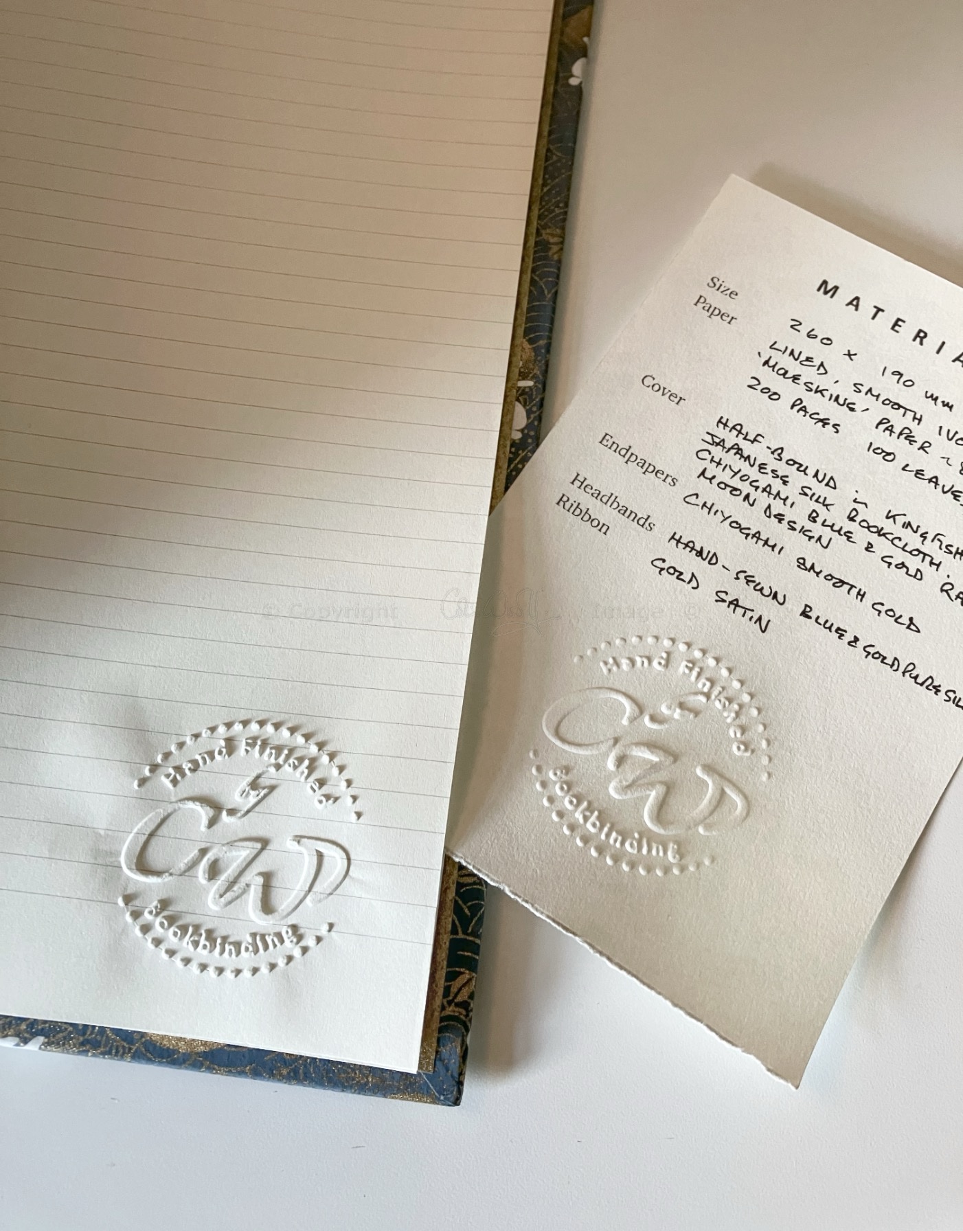 'Blue Rabbit Moon' Journal / Notebook - lined pages - Image 6