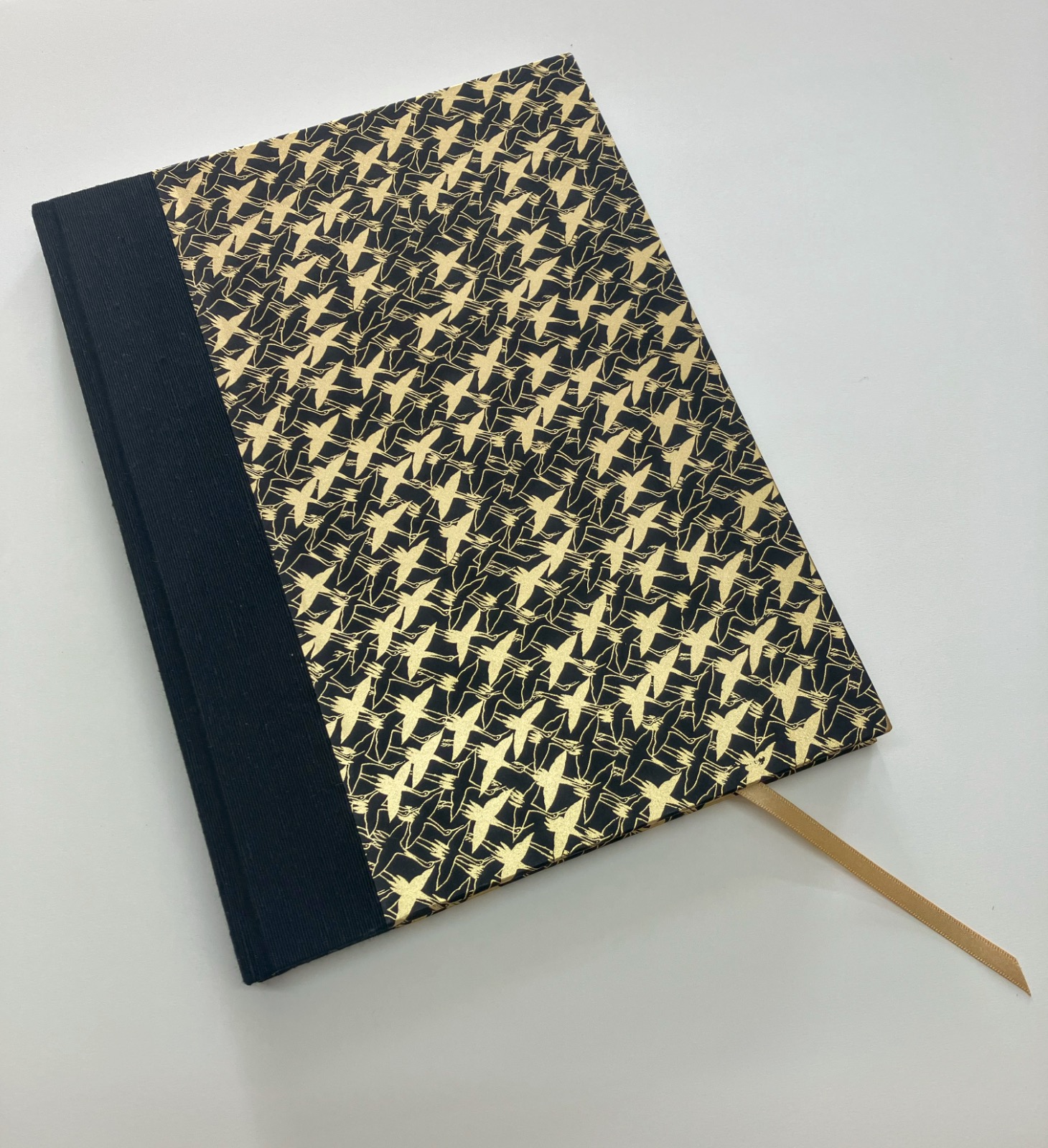'Black & Gold cranes' Journal / Notebook - lined pages
