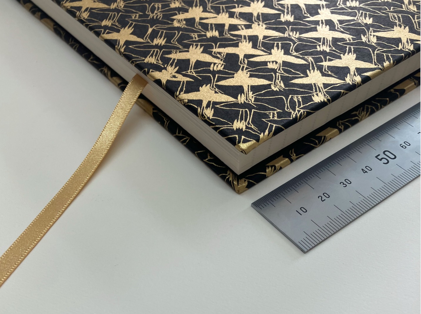 'Black & Gold cranes' Journal / Notebook - lined pages - Image 2